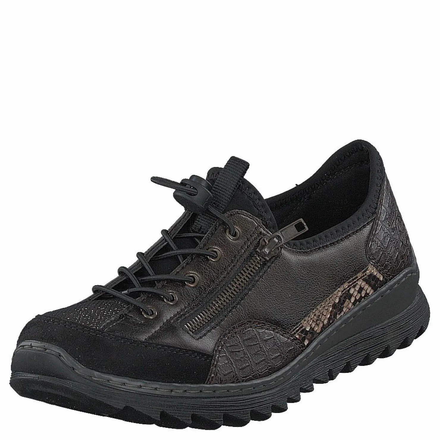 Rieker M6261 Black Combination Svart och Metallisk