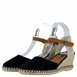 Verbenas Malena Serraje Negro Svart och Beige Outlet
