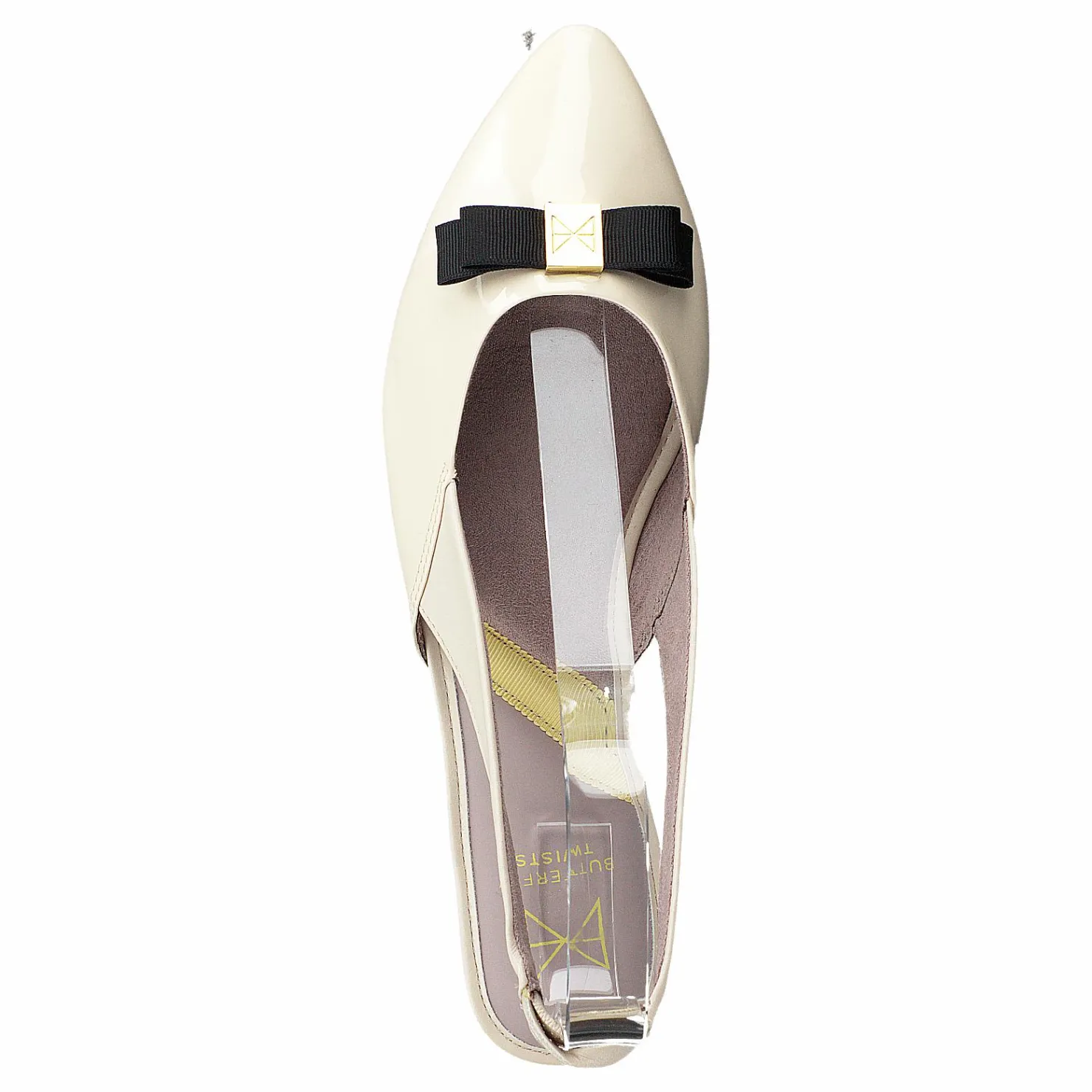 Butterfly Twists Maren Cream/black Patent Brun och Vit New