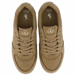 Ralph Lauren Junior Masters Court J-classic Khaki Super Suede/cr Beige Hot