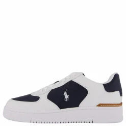 Polo Ralph Lauren Masters Court Leather Sneaker White / Navy Blå och Vit Outlet