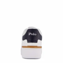 Polo Ralph Lauren Masters Court Leather Sneaker White/Navy PP Vit Clearance