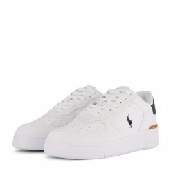Polo Ralph Lauren Masters Court Leather Sneaker White/Navy PP Vit Clearance