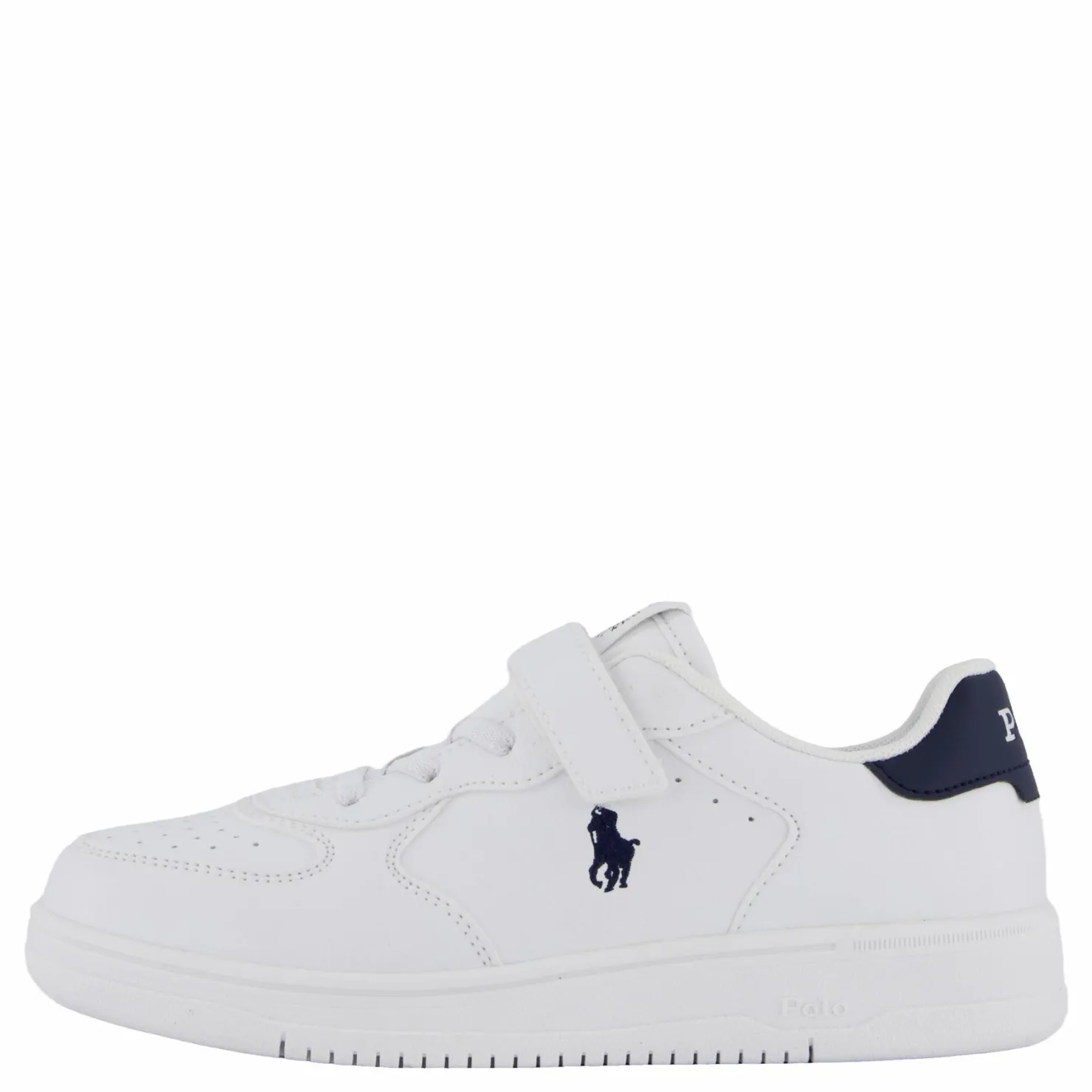 Ralph Lauren Junior Masters Court Ps C-'white / Navy Tumbled Vit Online
