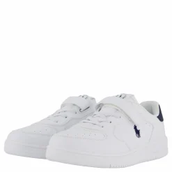 Ralph Lauren Junior Masters Court Ps C-'white / Navy Tumbled Vit Online