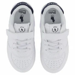Ralph Lauren Junior Masters Court Ps T-'white / Navy Tumbled Vit Discount