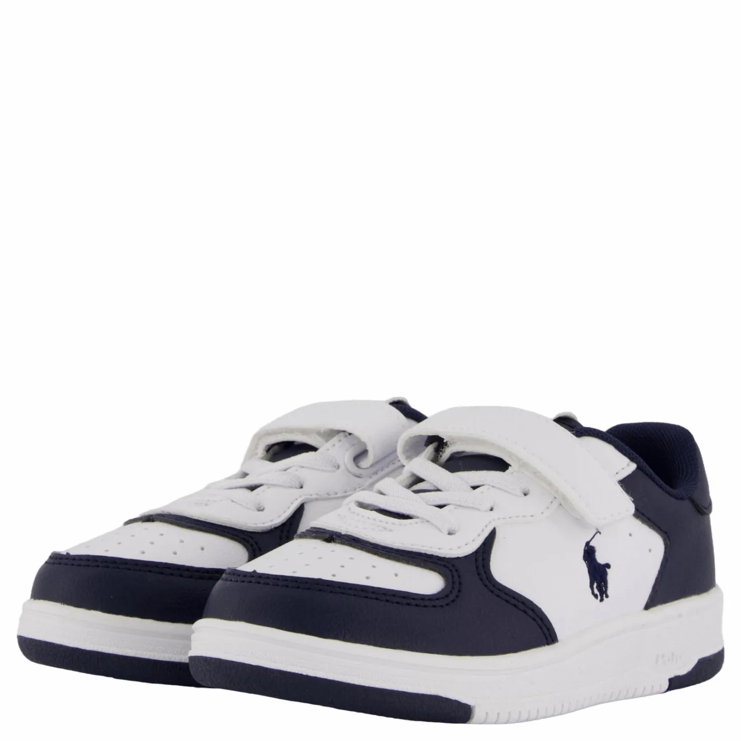 Ralph Lauren Junior Masters Court Ps T-white Tumbled/navy Flerfärgad Sale