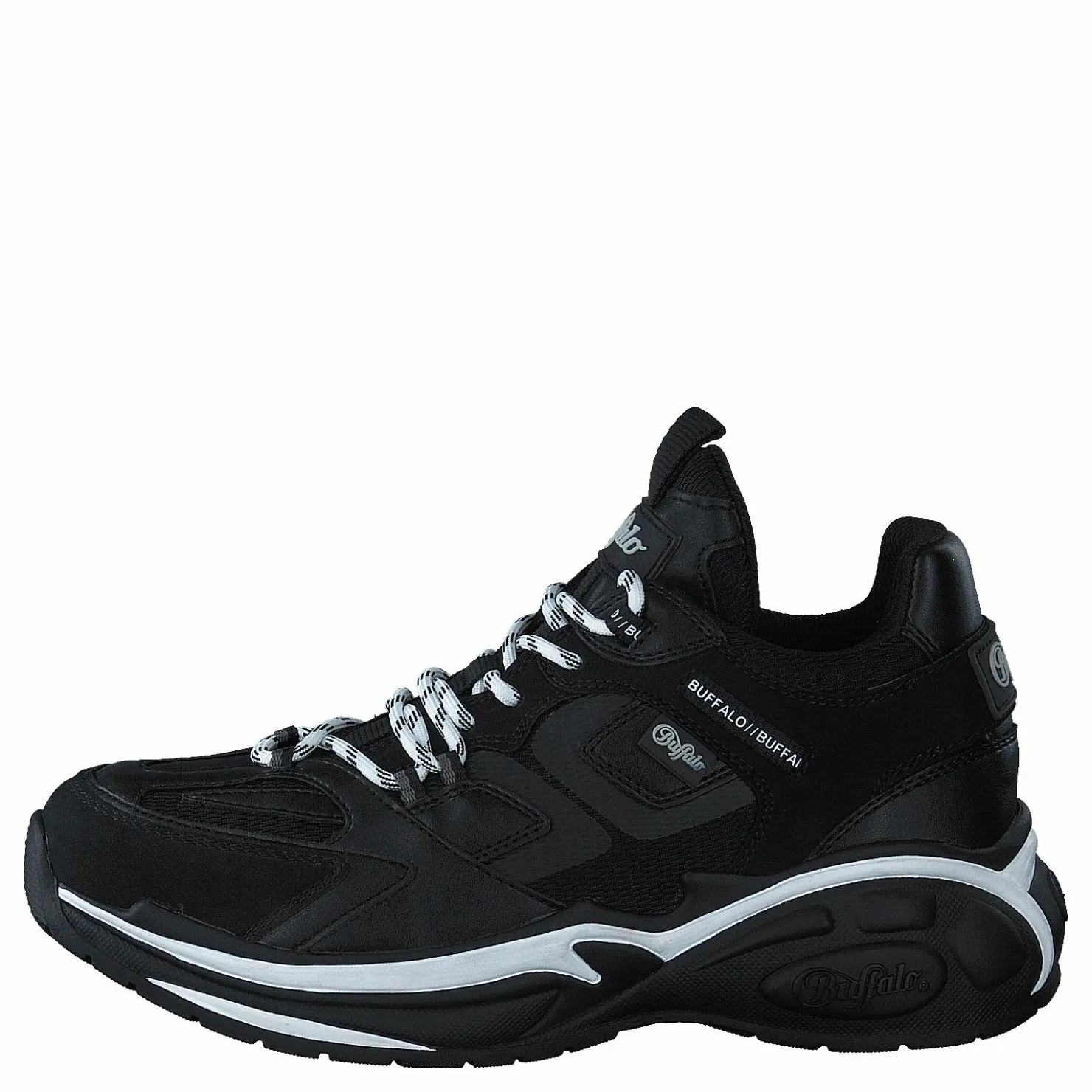 Buffalo Mellow S1 Black/white Svart Outlet