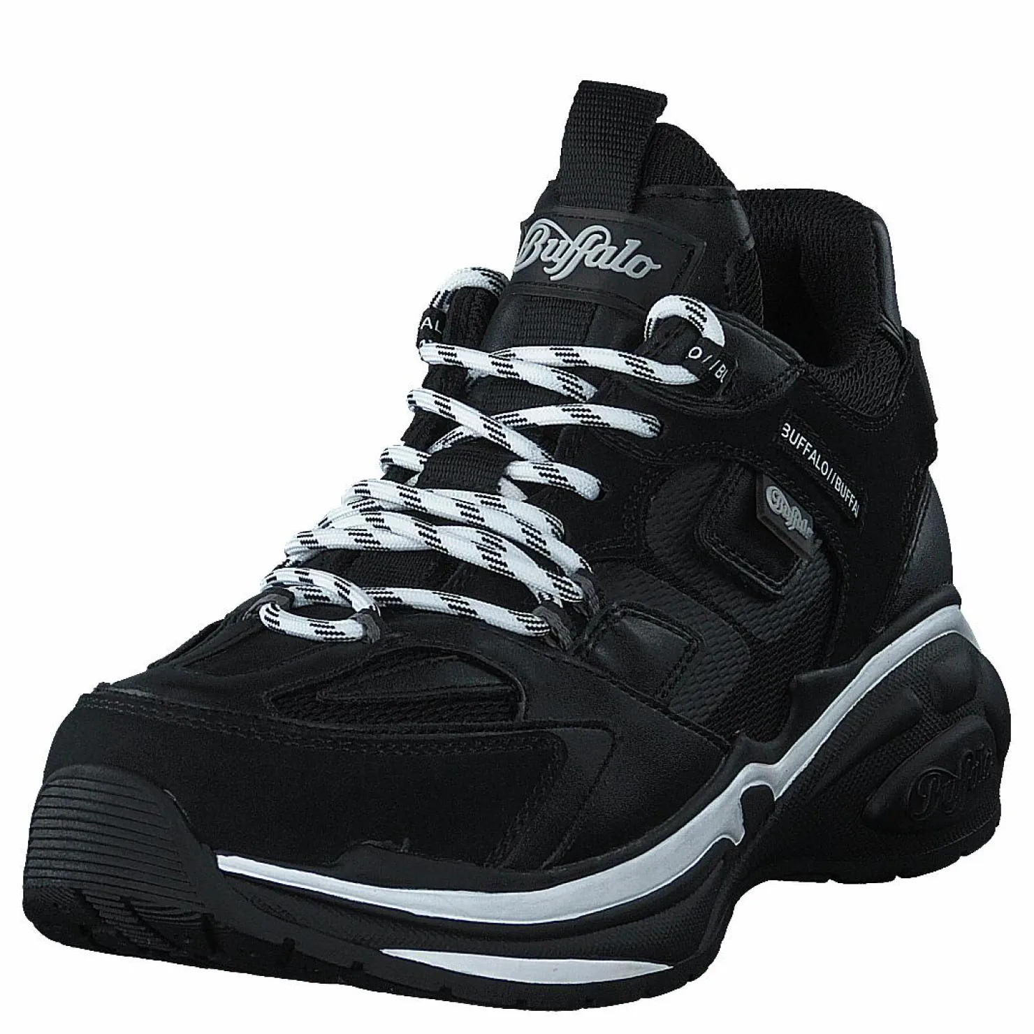 Buffalo Mellow S1 Black/white Svart Outlet