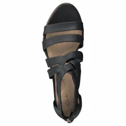 Clarks Mena Silk Black Leather Grå Hot