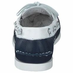 Polo Ralph Lauren Merton Two-Tone Leather Boat Shoe Cream / Navy Vit och Blå Clearance