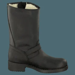 Johnny Bulls Mid Boot Warm lining Black/Silver Svart Online