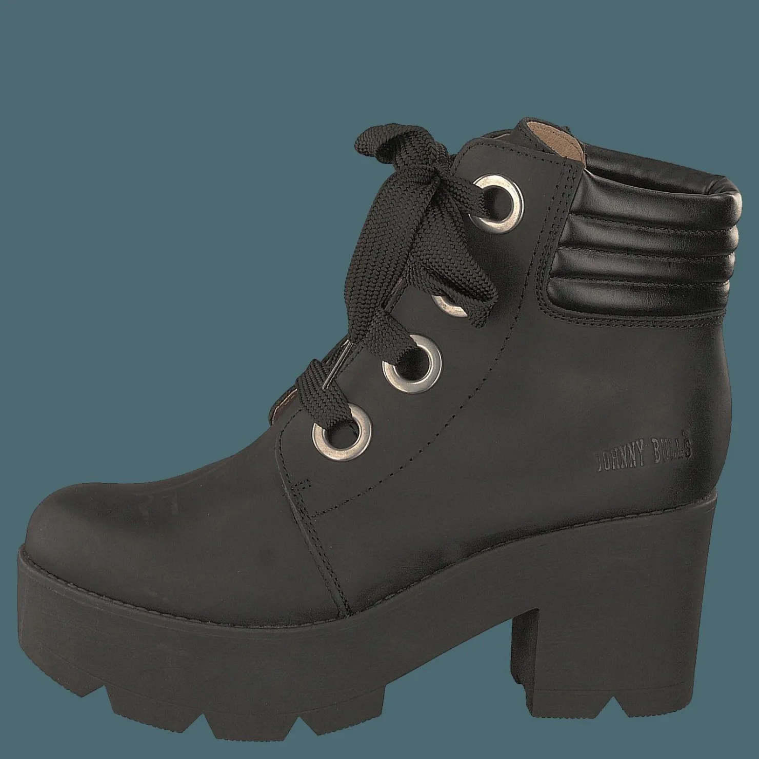 Johnny Bulls Mid Lace Boot Black/silver Silver och Svart Hot