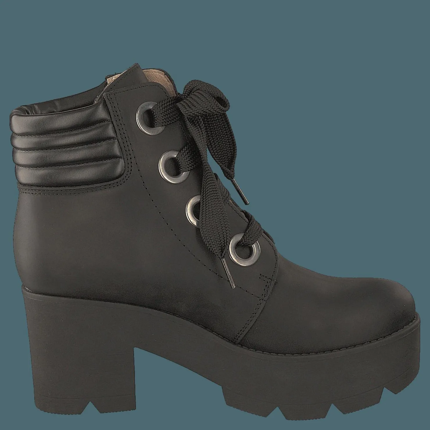 Johnny Bulls Mid Lace Boot Black/silver Silver och Svart Hot