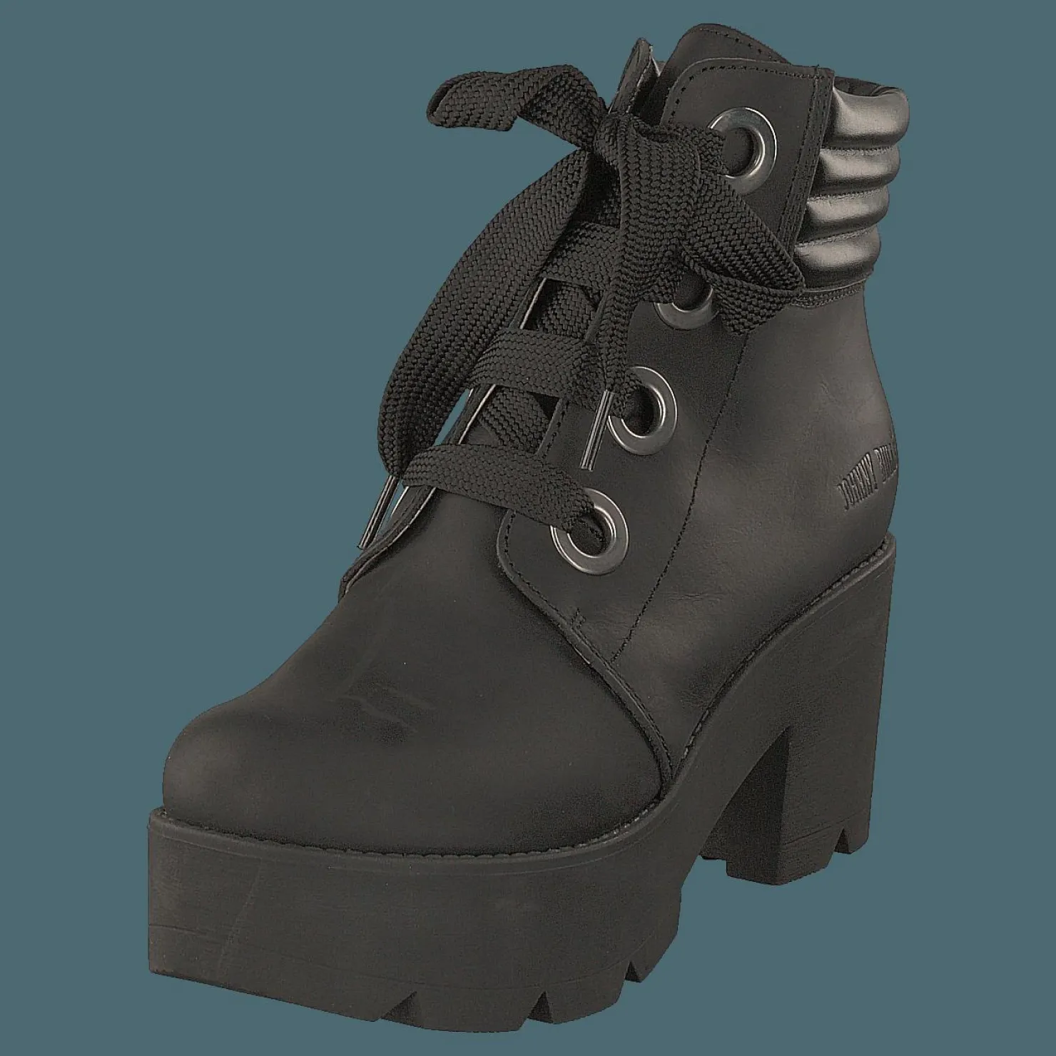 Johnny Bulls Mid Lace Boot Black/silver Silver och Svart Hot