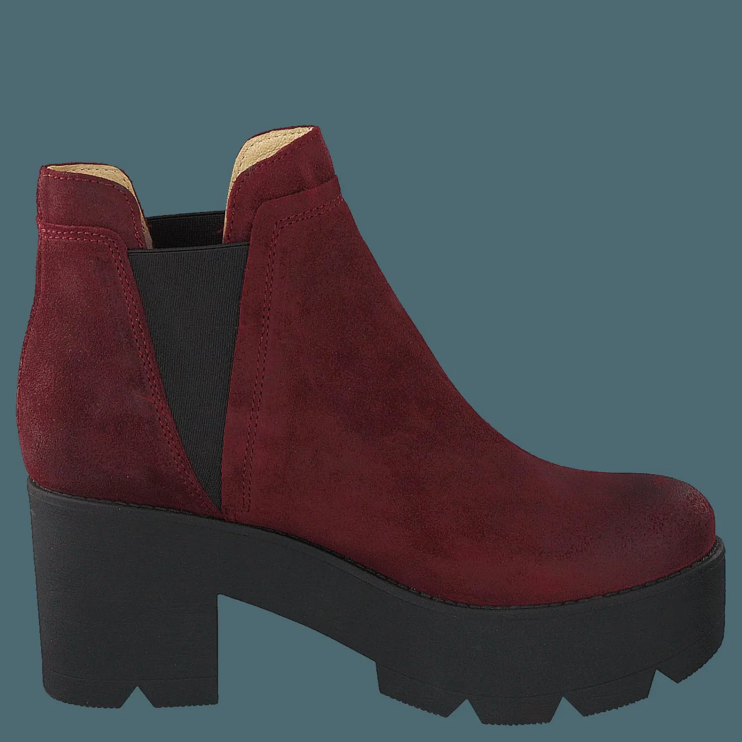 Johnny Bulls Mid Platform Boot Bordo Röd Outlet