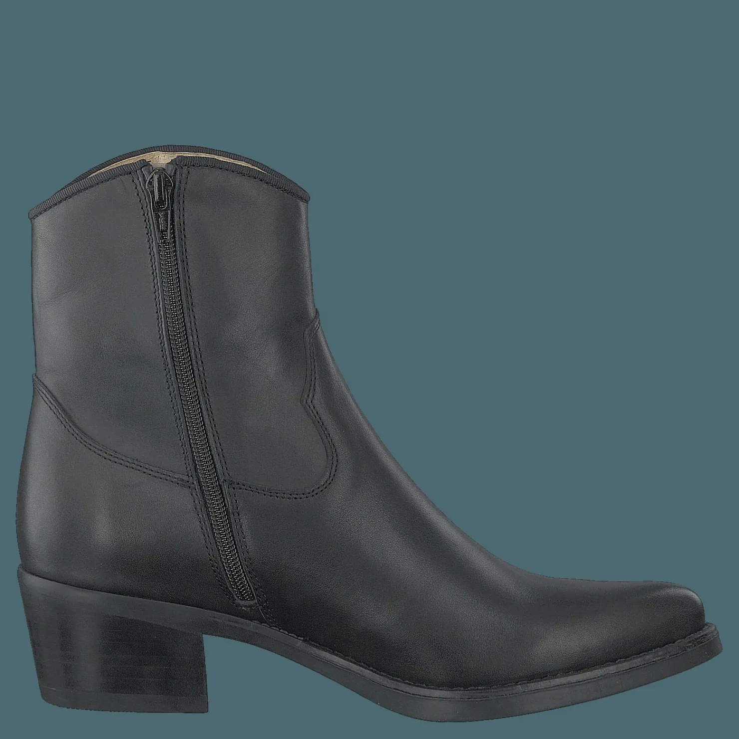 Johnny Bulls Mid Zip Boot Black Svart