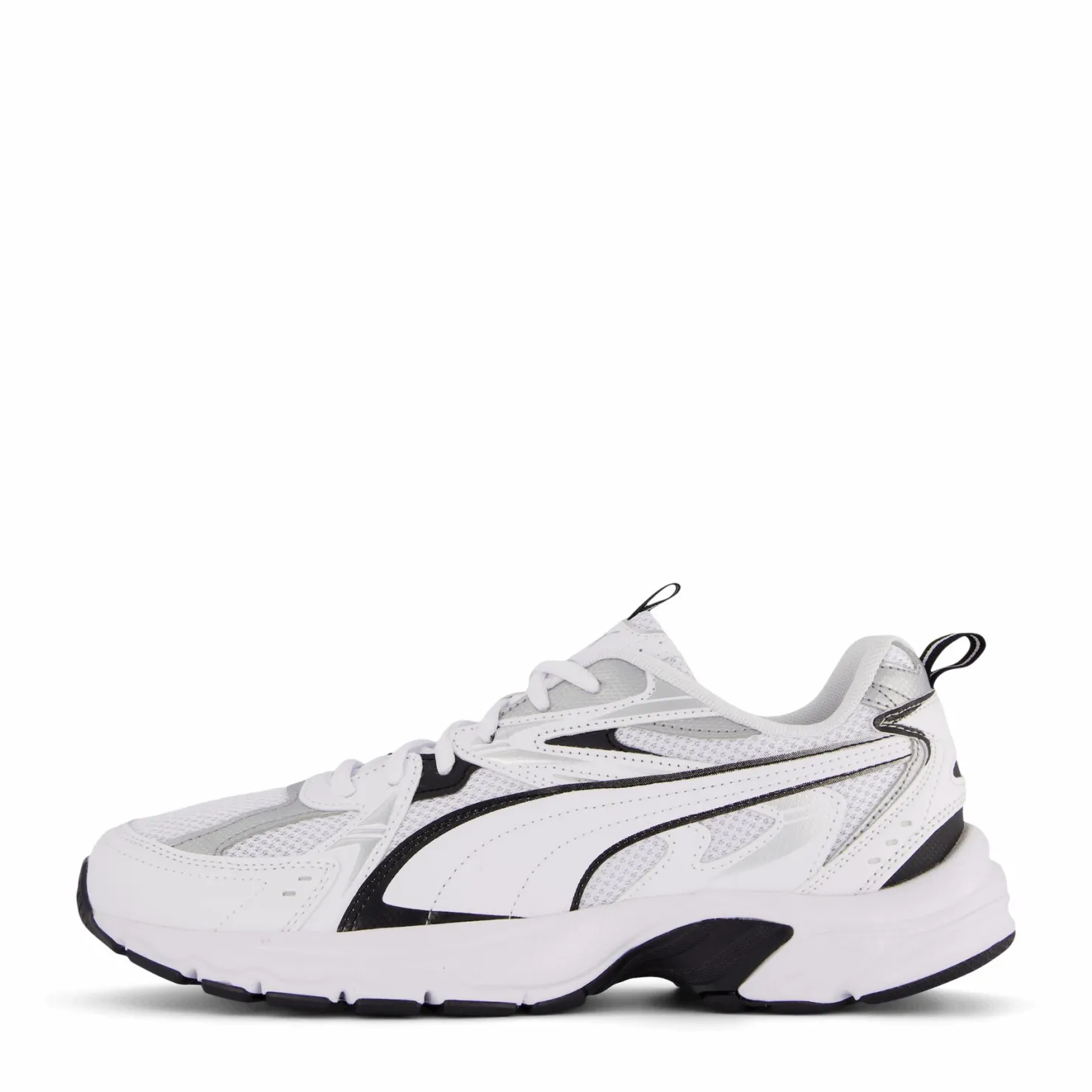 Puma Milenio Tech White- Black- Sil Vit Clearance