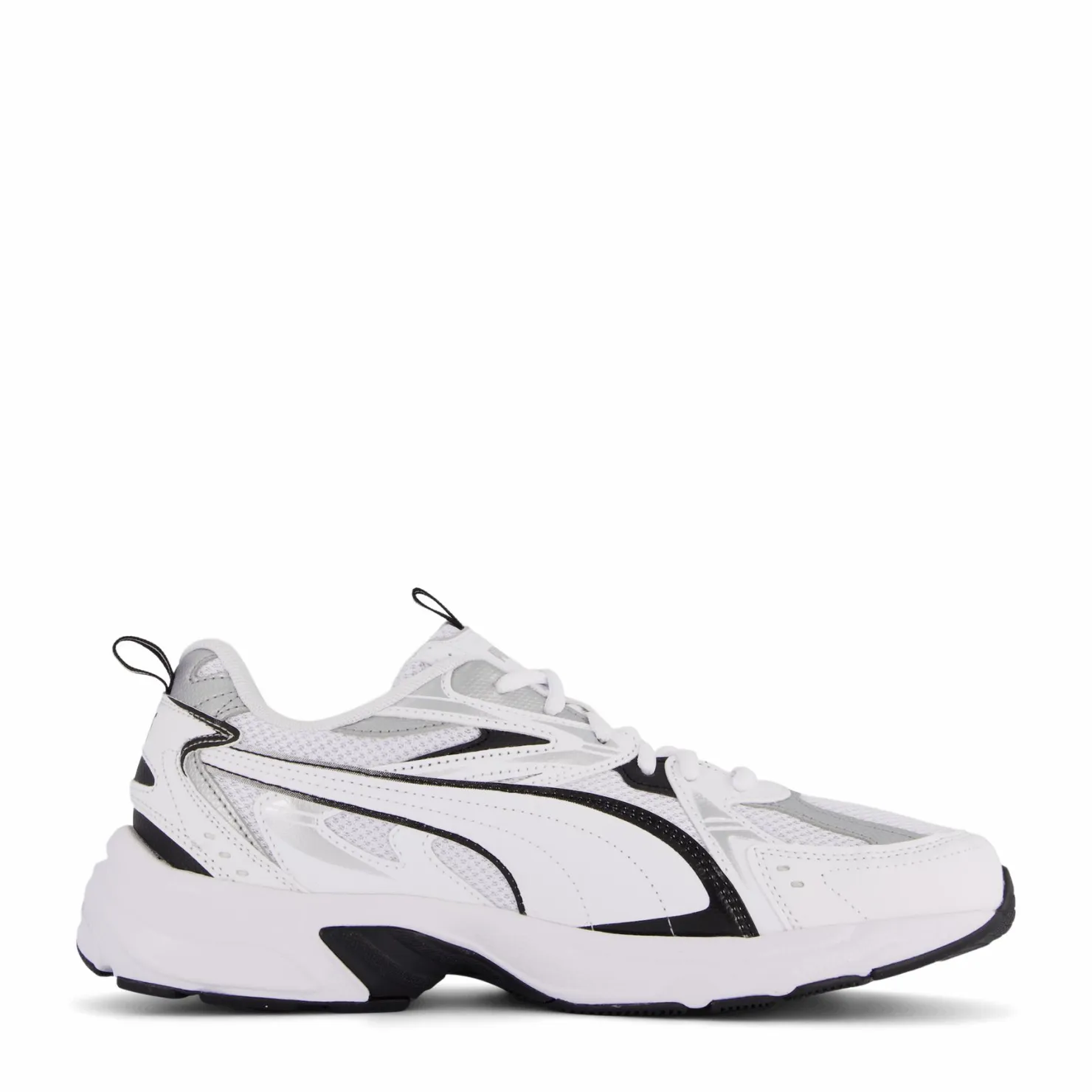 Puma Milenio Tech White- Black- Sil Vit Clearance