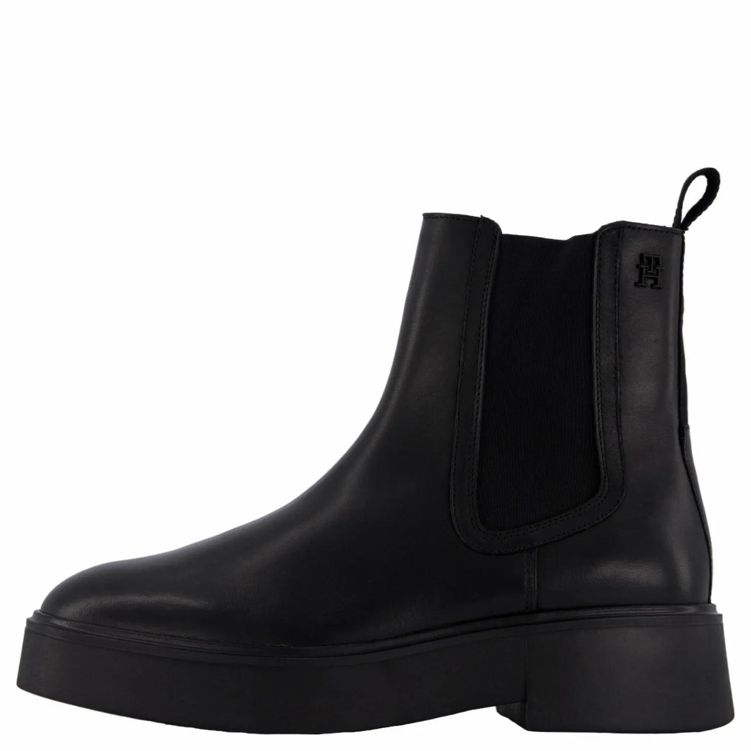 Tommy Hilfiger Minimal Leather Chelsea Logota Black Svart Hot