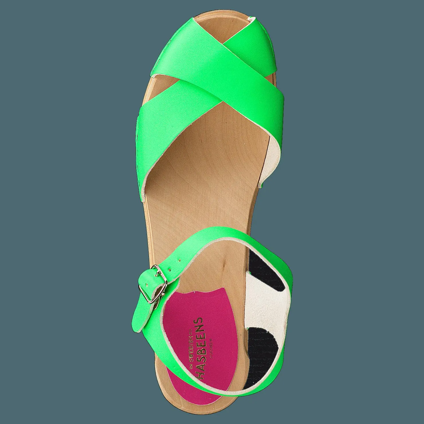 Swedish Hasbeens Mirja Neon Green Beige och Grön Sale