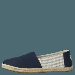 Toms Navy Canvas Ivy League On Rope Navy Beige och Blå Hot