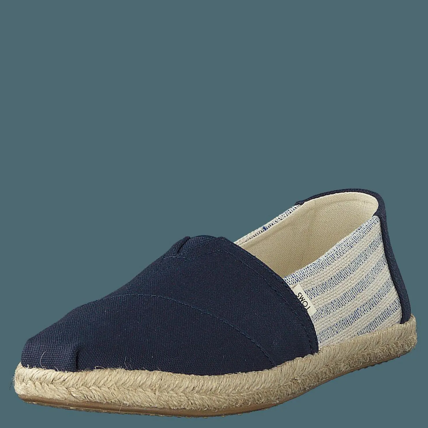 Toms Navy Canvas Ivy League On Rope Navy Beige och Blå Hot