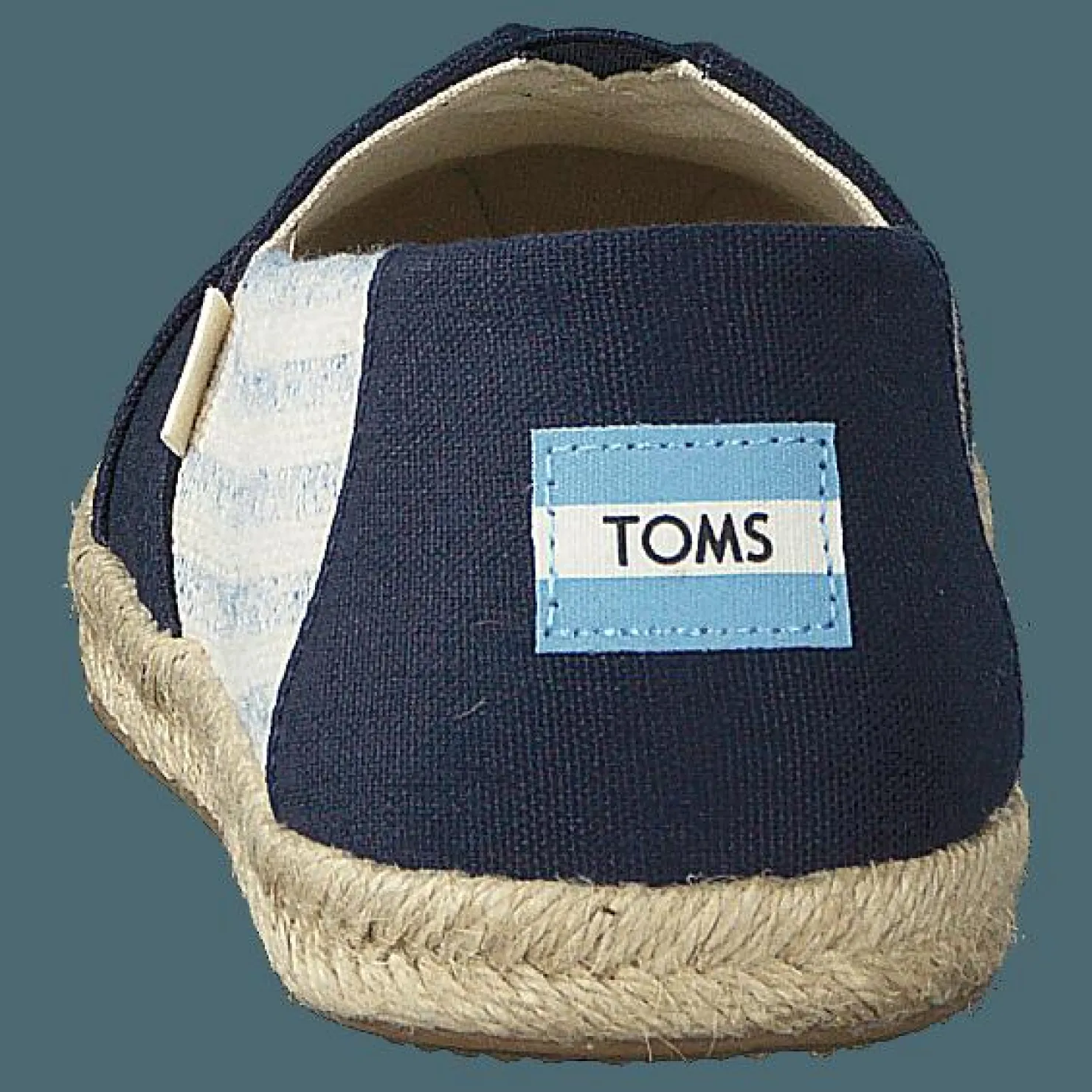 Toms Navy Canvas Ivy League On Rope Navy Beige och Blå Hot