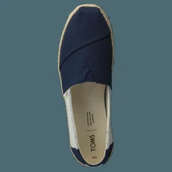 Toms Navy Canvas Ivy League On Rope Navy Beige och Blå Hot