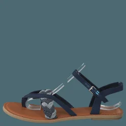 Toms Navy Denim Chambray Chambray Brun och Blå Online
