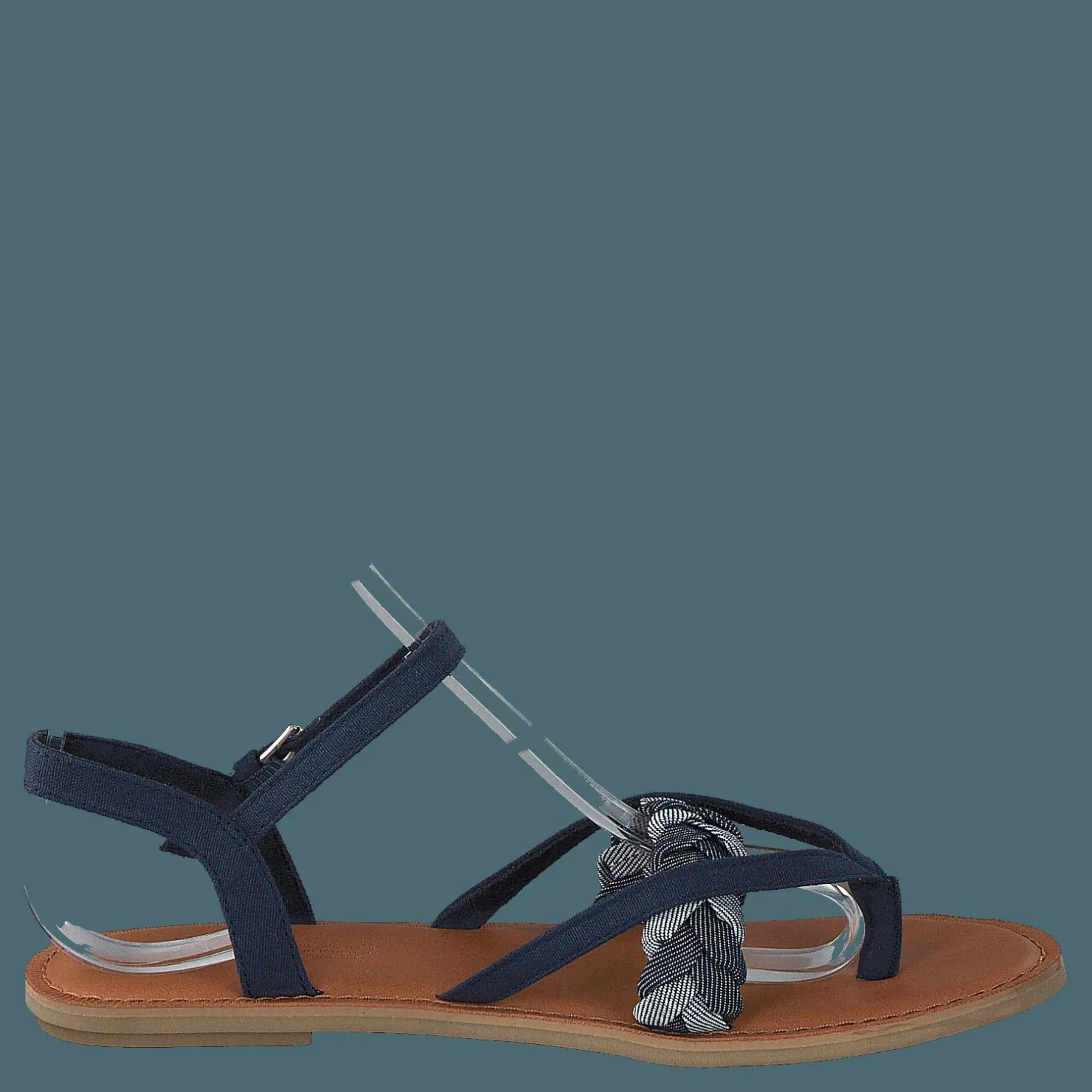 Toms Navy Denim Chambray Chambray Brun och Blå Online