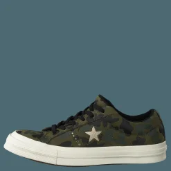 Converse One Star Herbal/light Gold/egret Guld, Beige och Grön New