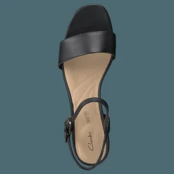 Clarks Orabella Iris Black Leather Grå Clearance