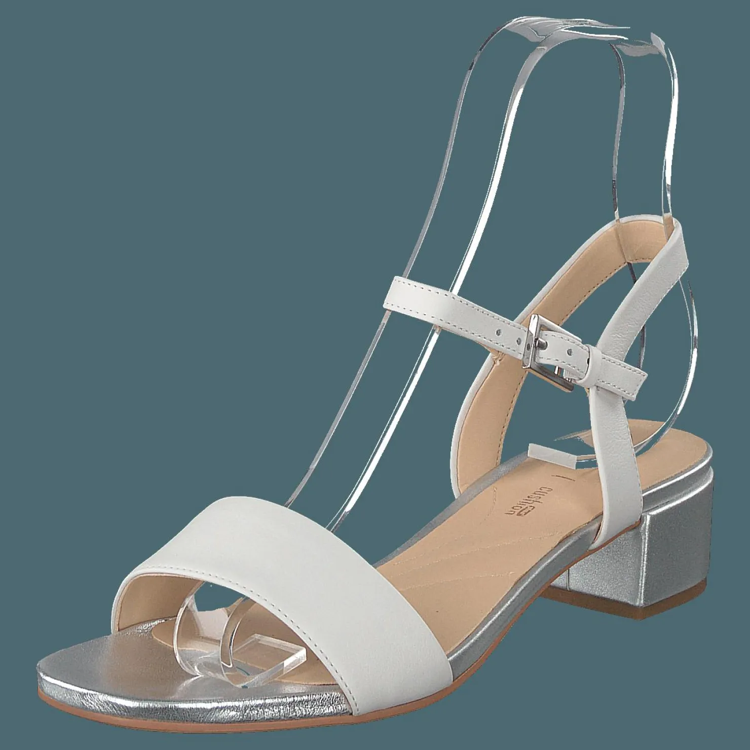 Clarks Orabella Iris White Combi Leather Grå Clearance