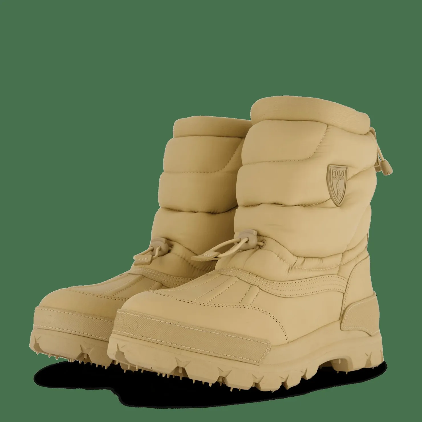 Polo Ralph Lauren Oslo Quilted Ripstop & Leather Boot Sand Dune Beige