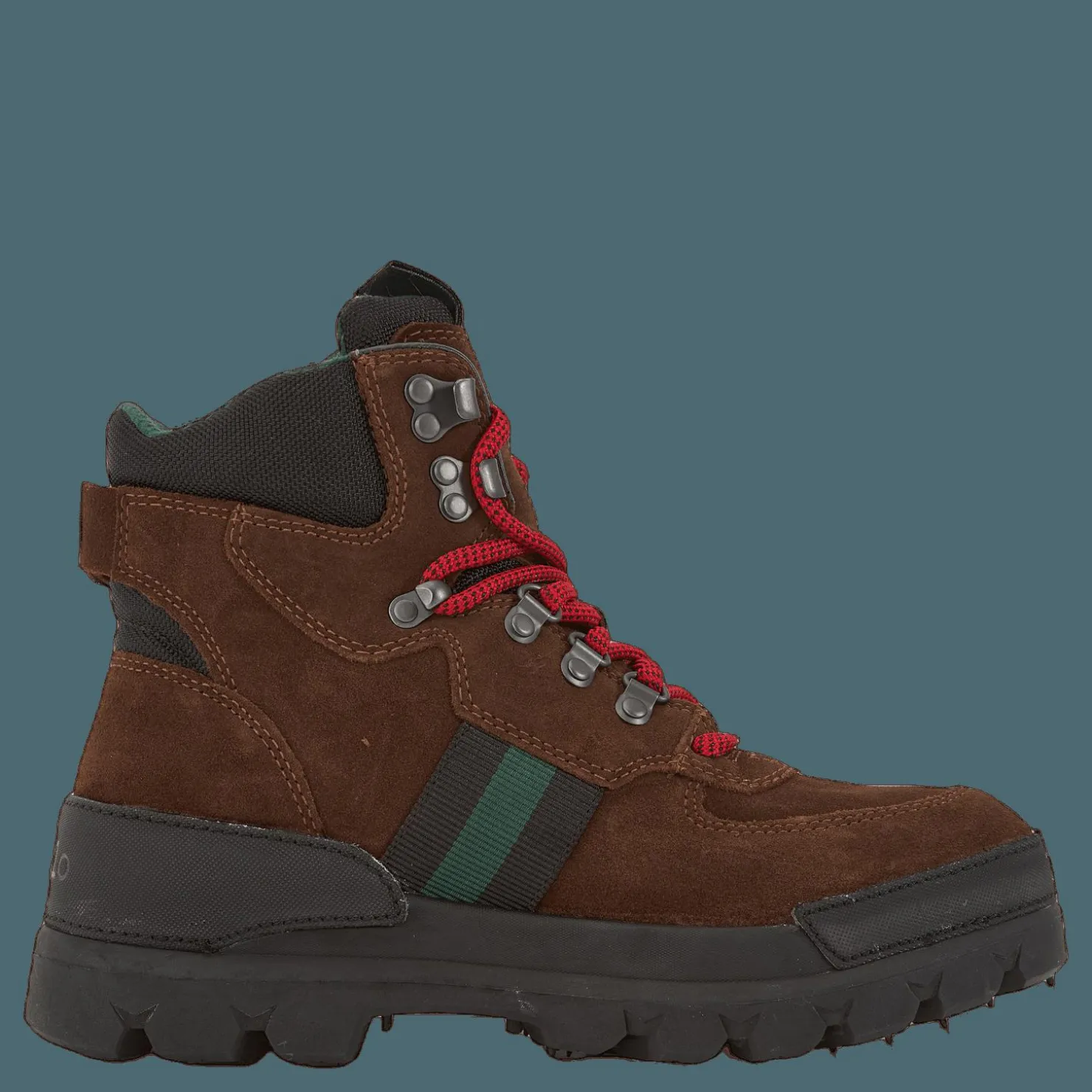 Polo Ralph Lauren Oslo Waterproof Suede & Oxford Boot Chocolate Brown/Rl2000 Red Röd och Brun Best