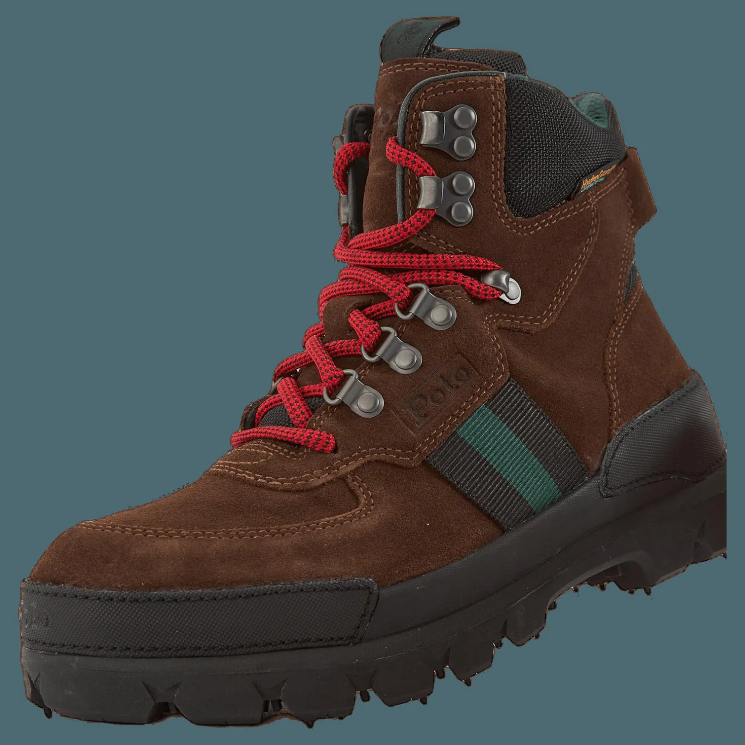 Polo Ralph Lauren Oslo Waterproof Suede & Oxford Boot Chocolate Brown/Rl2000 Red Röd och Brun Best