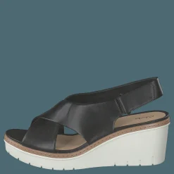 Clarks Palm Candid Black Leather Grå Sale