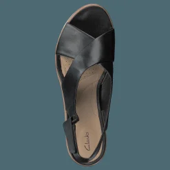Clarks Palm Candid Black Leather Grå Sale