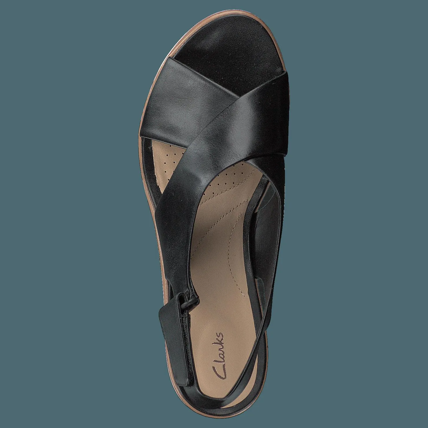 Clarks Palm Candid Black Leather Grå Sale