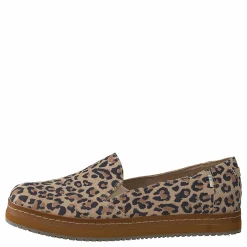 Toms Palma Leather Wrap Desert Tan Leopard Print Suede Beige, Blå och Brun Sale