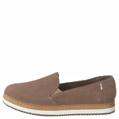 Toms Palma Leather Wrap Taupe Grey Suede Brun