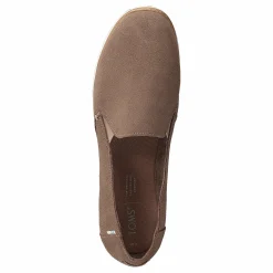 Toms Palma Leather Wrap Taupe Grey Suede Brun