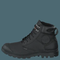 Palladium Pampa Shield Wp+ Lth Black Svart Outlet
