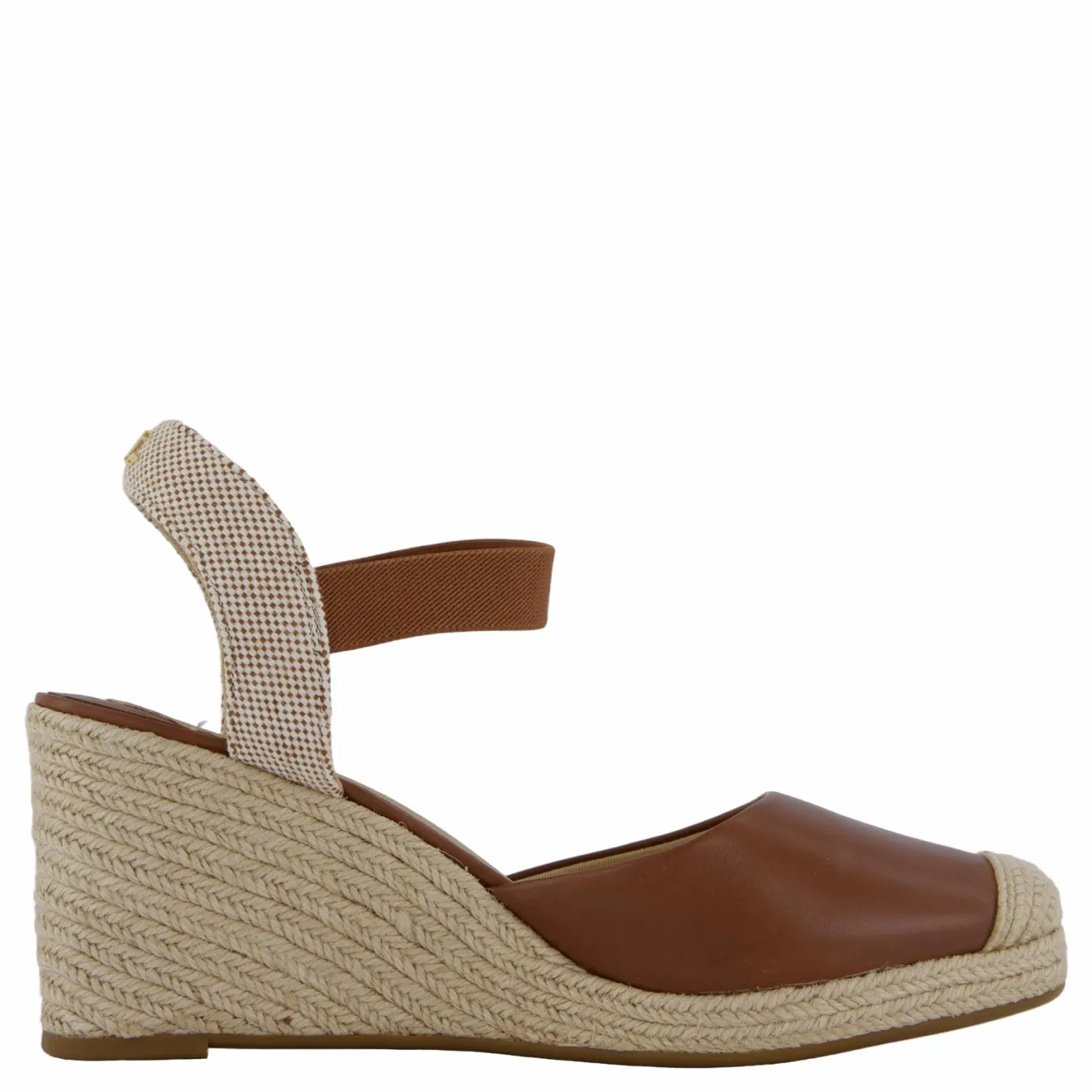 Lauren Ralph Lauren Pearle II Leather & Canvas Espadrille Deep Saddle Tan / Neutral / Deep Saddle Tan Beige Best