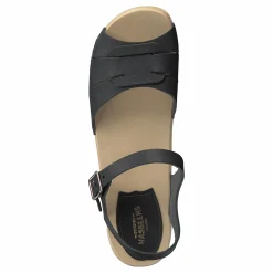 Swedish Hasbeens Peep Toe Low Black Beige och Grå Discount