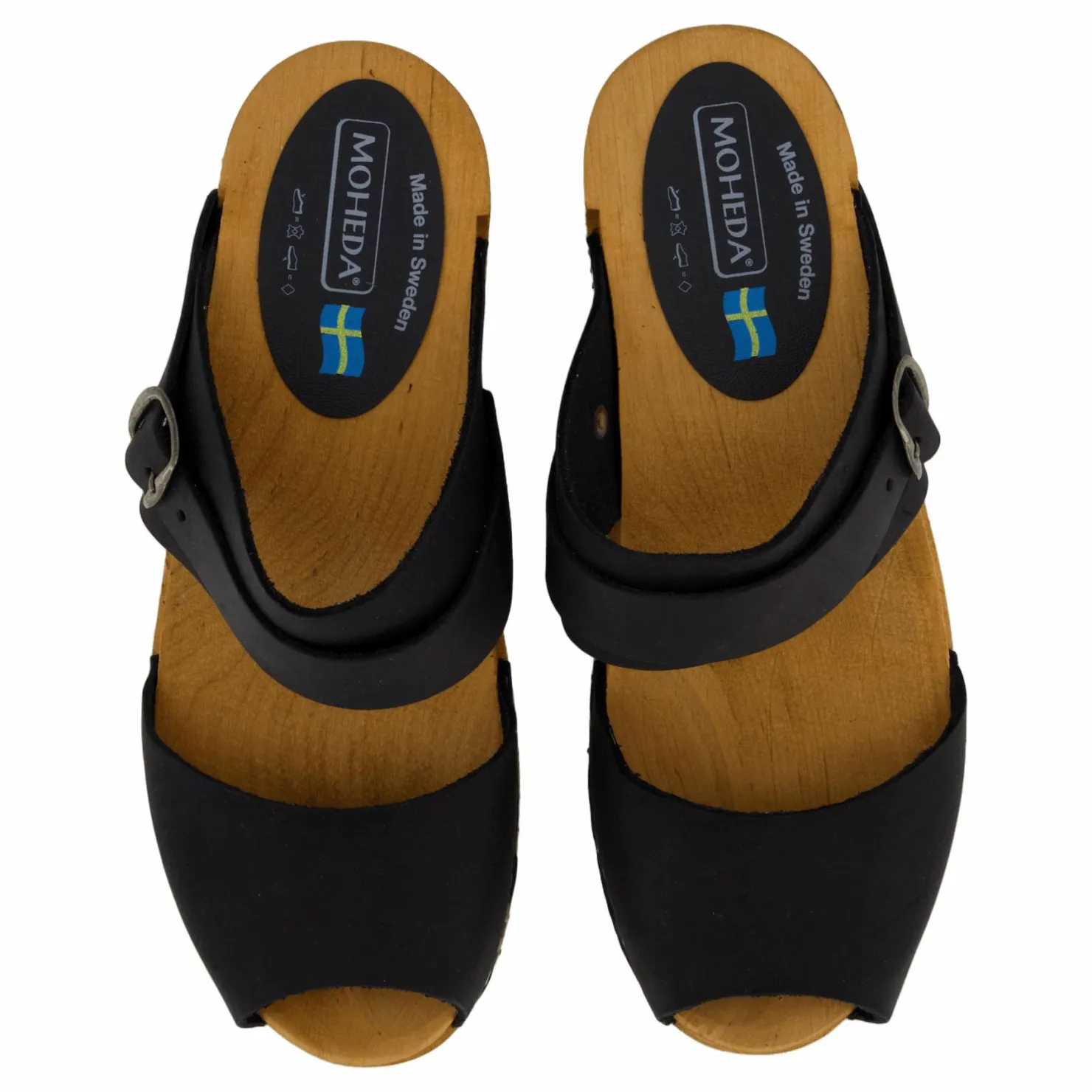Mohedatoffeln Petra Nubuck Black Svart Outlet