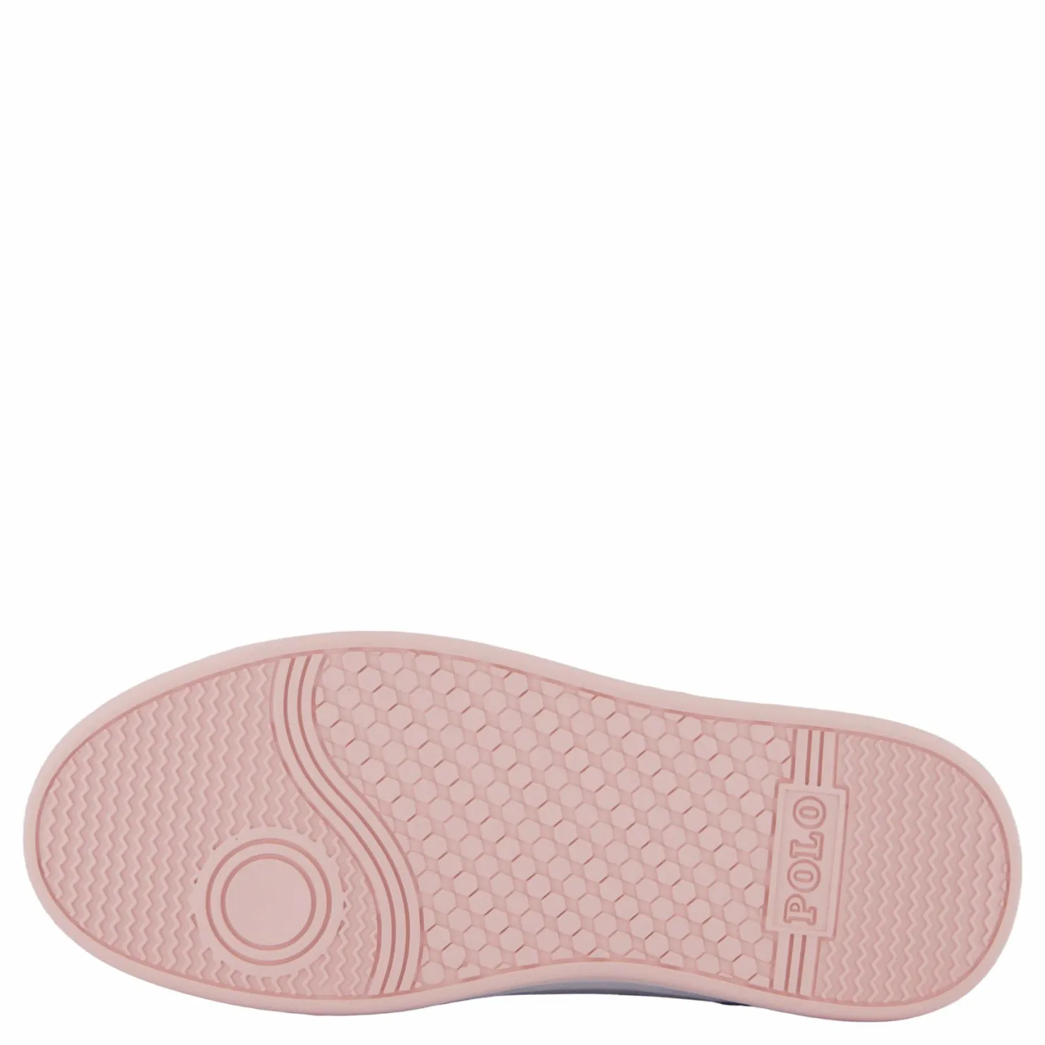 Ralph Lauren Junior Polo Court Ii C-white Tumbled/lt Pink/lt Blu Blå, Vit och Rosa Hot