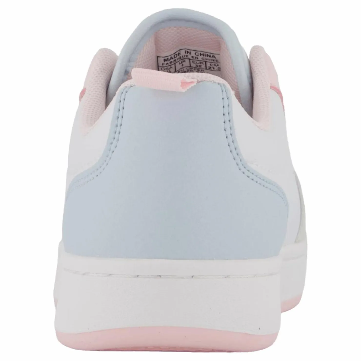 Ralph Lauren Junior Polo Court Ii C-white Tumbled/lt Pink/lt Blu Blå, Vit och Rosa Hot