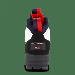 Polo Ralph Lauren Polo Sport Hiker Leather Boot White / Navy / Red Svart och Vit Discount